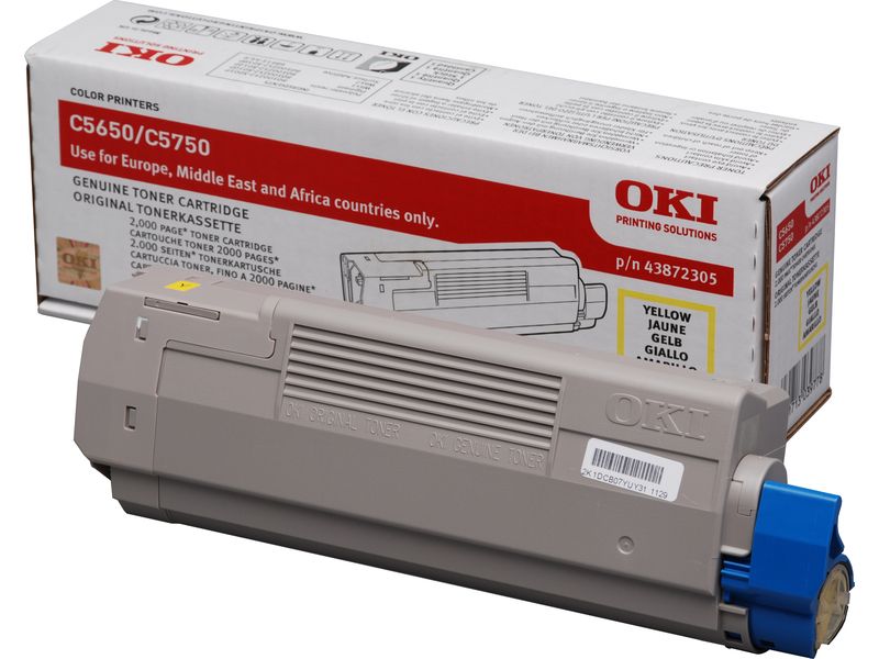 Toner OKI Jaune - Réf. 43872305
