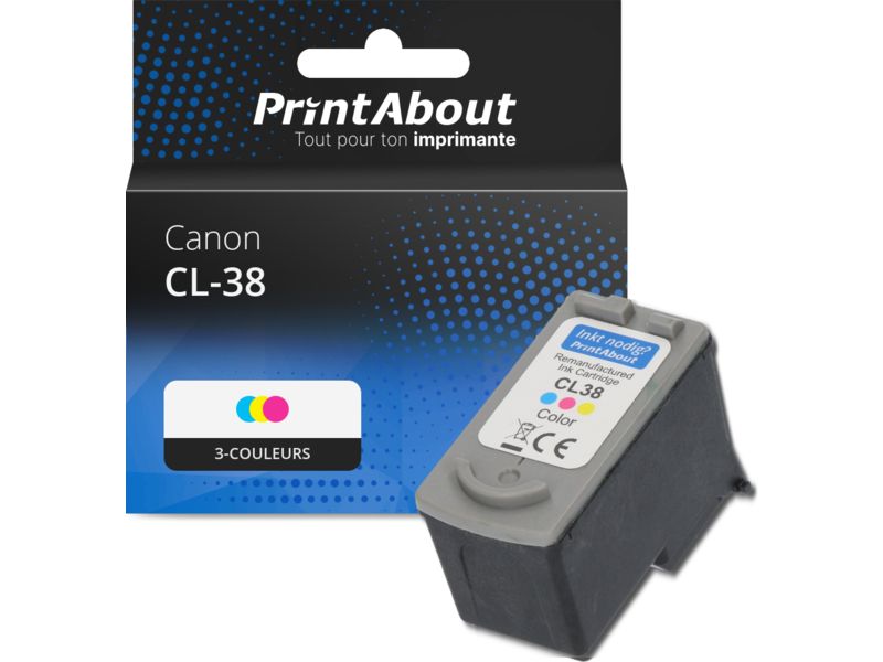 Cartouche d'encre PrintAbout Canon CL-38 3 couleurs (12,0 ml)