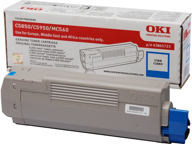 Toner cian OKI (43865723)