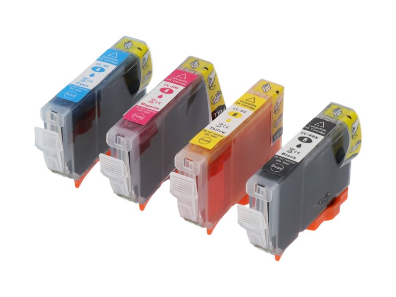 Cartucho de tinta compatible PrintAbout Canon CLI-8BK - 4 colores - Multipack