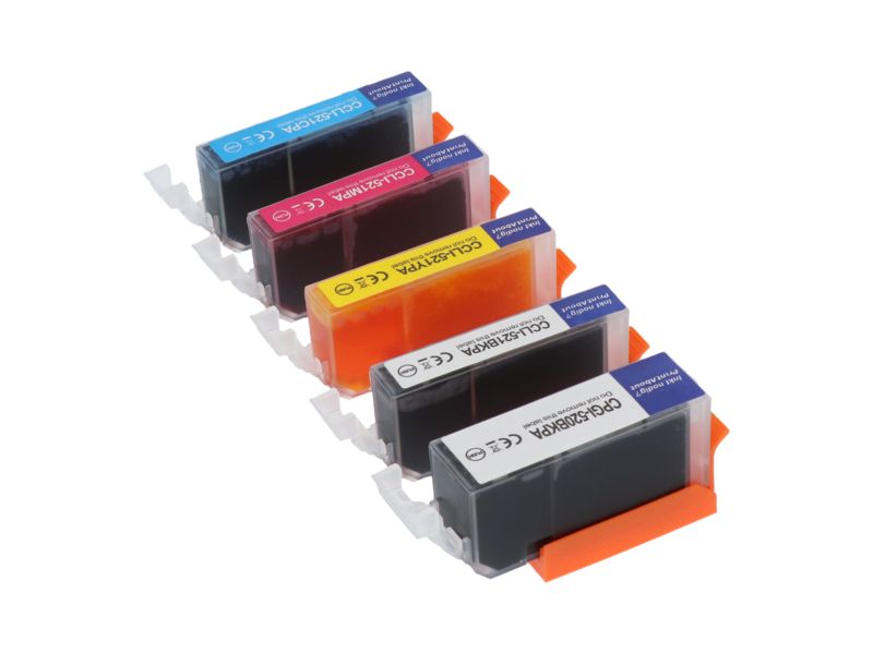 Cartouche compatible Canon PGI-520/CLI-521 - 5 couleurs - Multipack