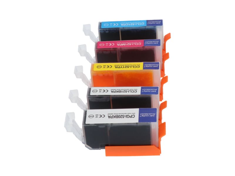 Cartouche compatible Canon PGI-520/CLI-521 - 5 couleurs - Multipack