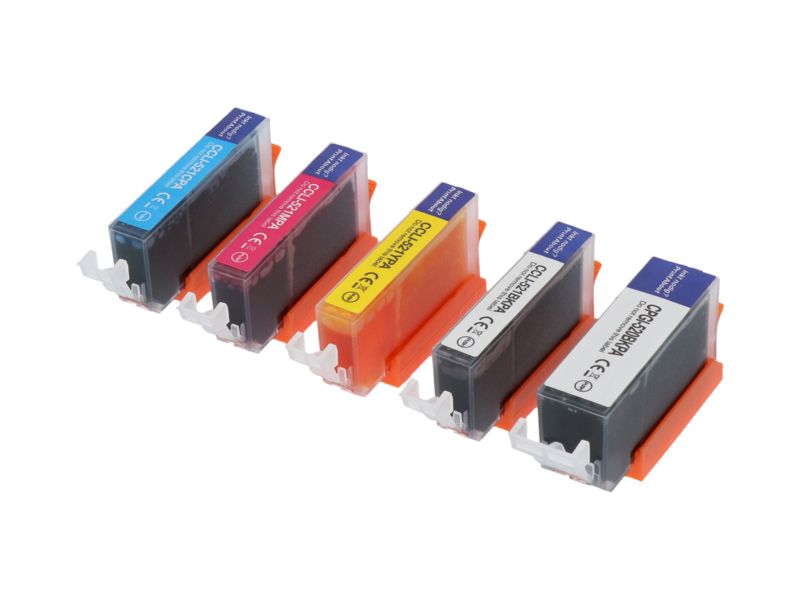 Cartouche compatible Canon PGI-520/CLI-521 - 5 couleurs - Multipack