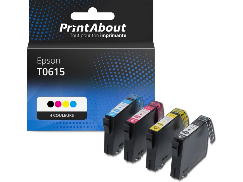 Cartouche compatible Epson T0615 - 4 couleurs - Multipack