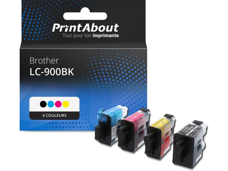 Cartucho compatible Brother LC-900BK - 4 colores - Pack de varios