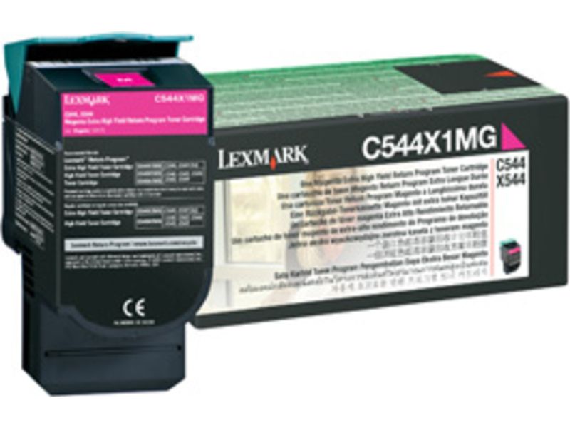 Cartouche toner Lexmark C544X1MG magenta - Capacité élevée