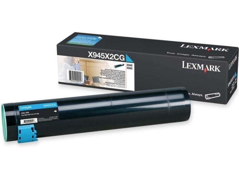Toner Lexmark X945X2CG cian de gran capacidad