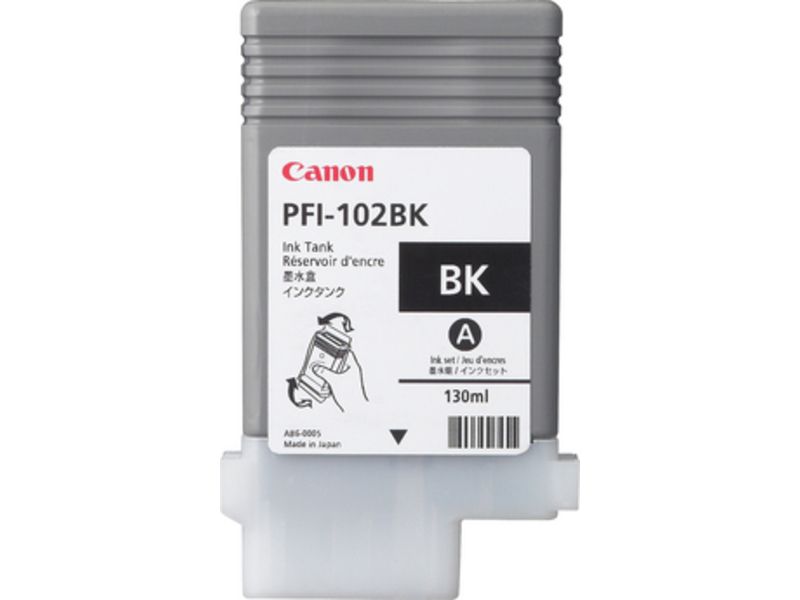 Canon PFI-102BK Ink Cartridge - Black - 130ml