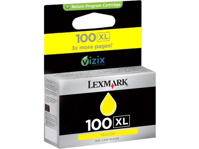 Cartouche d'encre Lexmark 100XL Jaune - Grande capacité