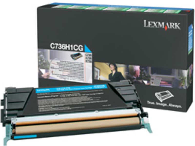 Lexmark C736H1CG Cyan High-Capacity Toner
