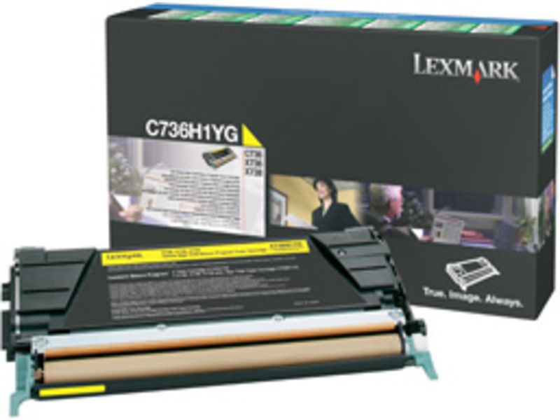 Toner Lexmark C736H1YG amarillo - Alta capacidad