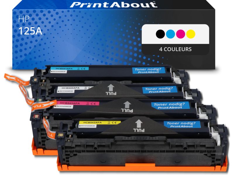 PrintAbout Compatible HP 125A (CB540A) 4-Color Toner Multipack