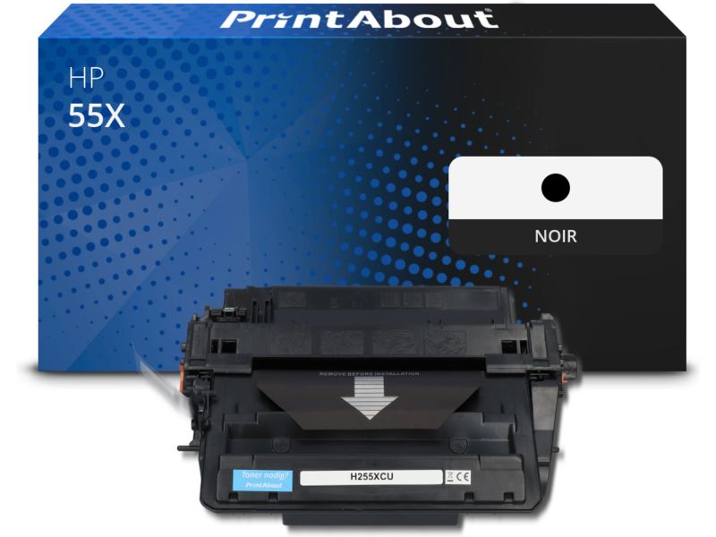 Toner compatible PrintAbout HP 55X (CE255X) - Negro - Alta capacidad
