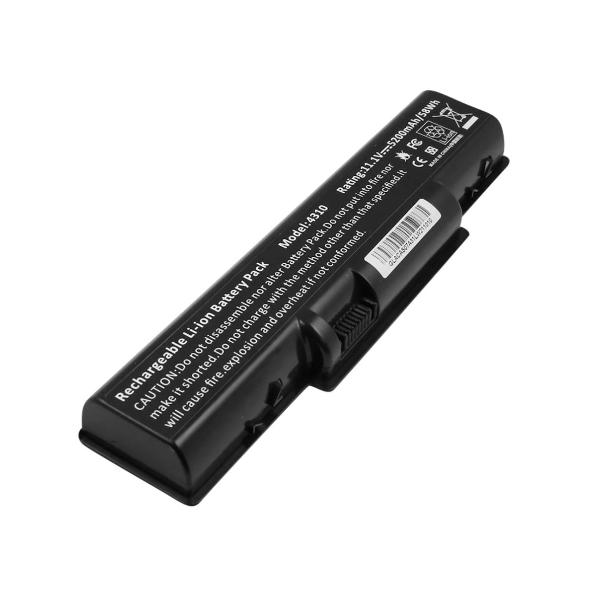 Batería de repuesto Avizar de ion de litio para Acer Aspire 4310 (11.1V, 5200mAh, Negra)