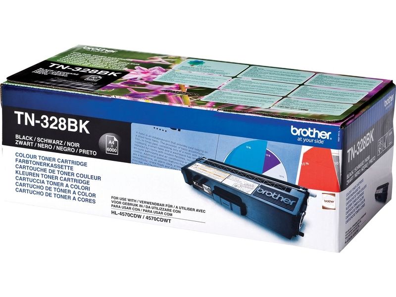 Cartouche de toner Brother TN-328BK Noir - Capacité élevée