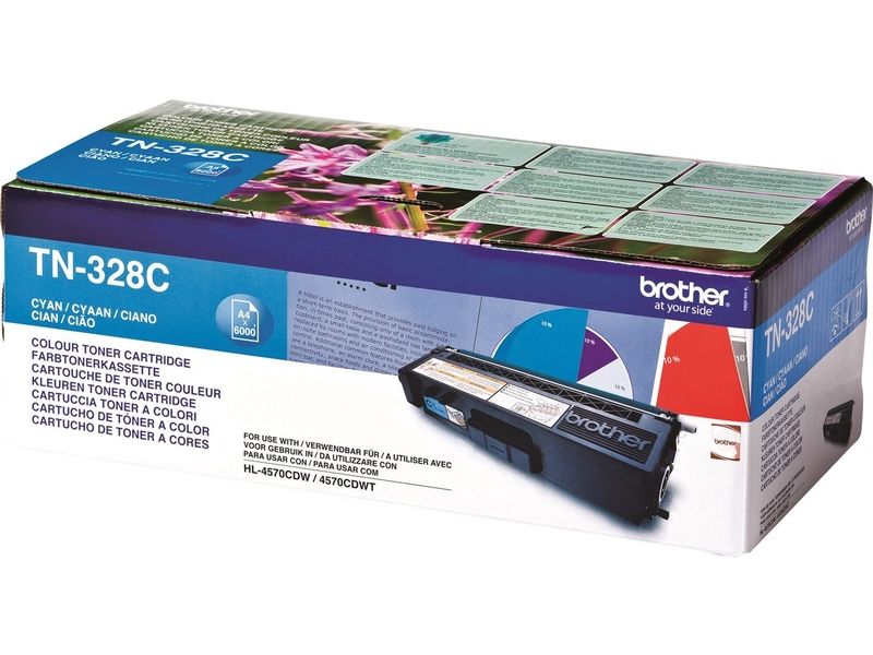 Toner Brother TN-328C - Cian - Alta capacidad