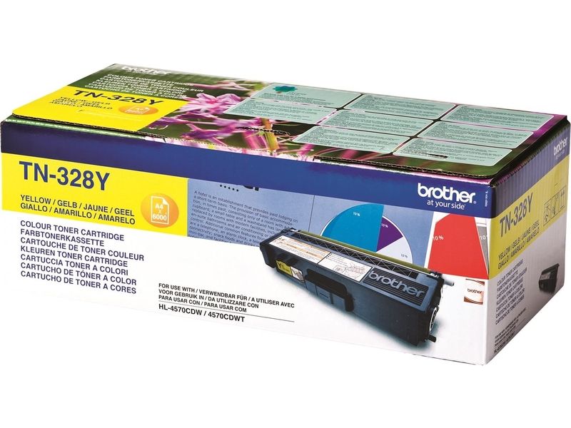 Toner Brother TN-328Y - Jaune - Impression haute capacité