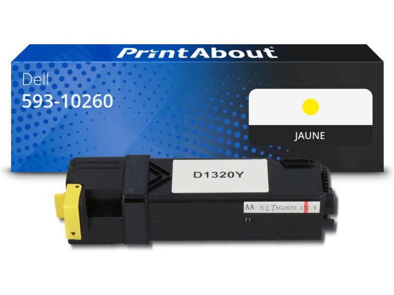 Cartouche d'encre compatible PrintAbout Dell 593-10260 (PN124) - Jaune