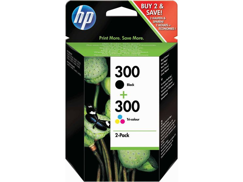 HP 300 Ink Cartridge - Black + 3 Colors - Multipack