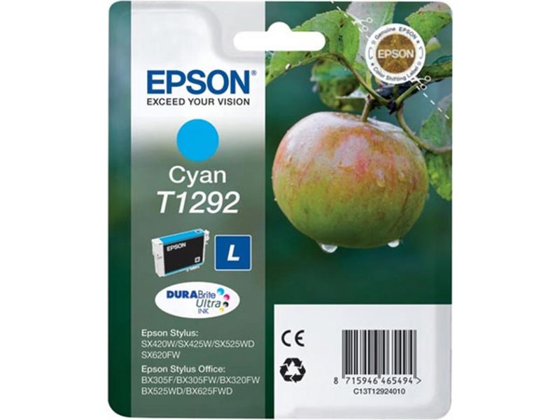 Epson T1292 Cyan Ink Cartridge (C13T12924012)