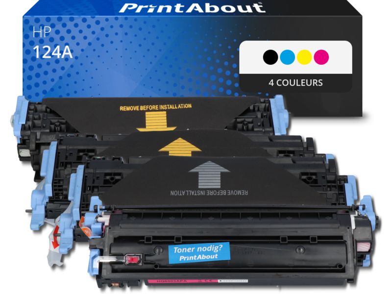 Toner compatible PrintAbout HP 124A (Q6000A) - Multipack de 4 colores