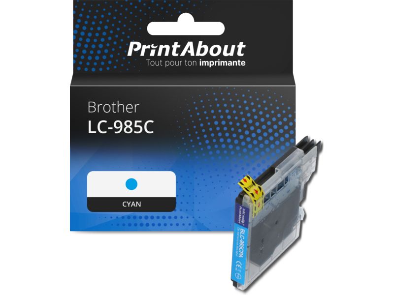 Cartouche d'encre Brother LC-985C Cyan par PrintAbout