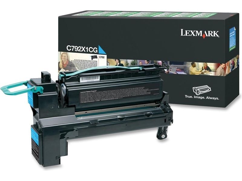 Toner Lexmark C792X1CG, Cian, Capacidad muy alta