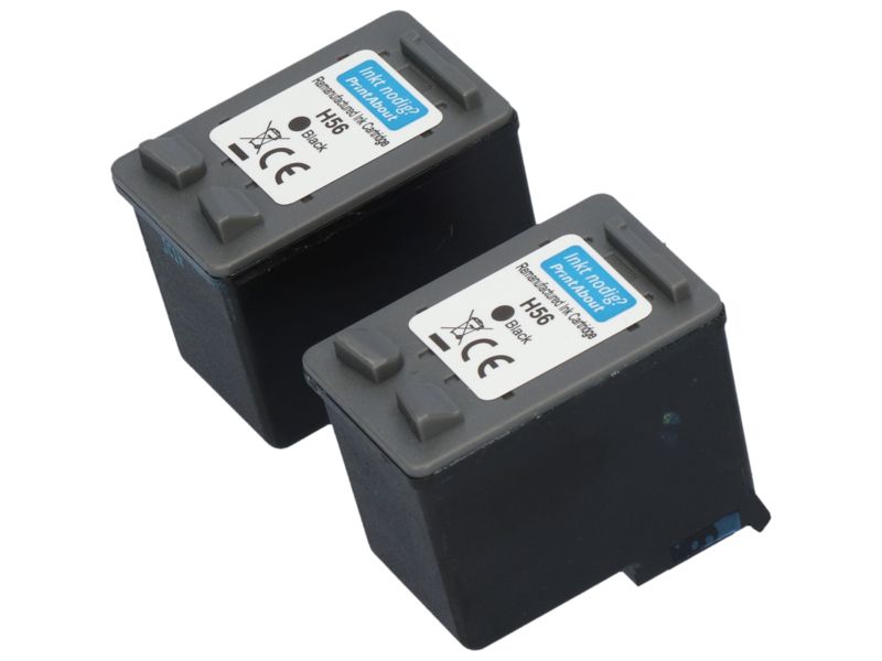 HP 56 Compatible Cartridge - Black - Multipack (C6656AE)