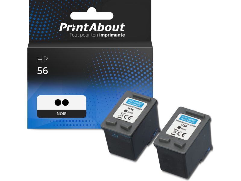 HP 56 Compatible Cartridge - Black - Multipack (C6656AE)