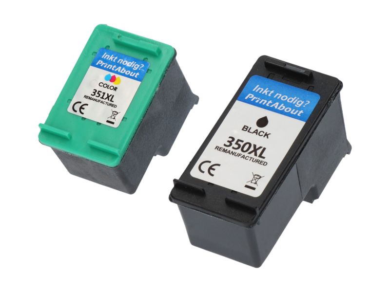 Tinta compatible PrintAbout HP 350XL - Negro + 3 colores - Alta capacidad - Pack de varios