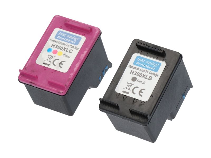 Cartouche compatible HP 300XL PrintAbout (CC641EE) - Noir + 3 couleurs - Grande capacité - Multipack