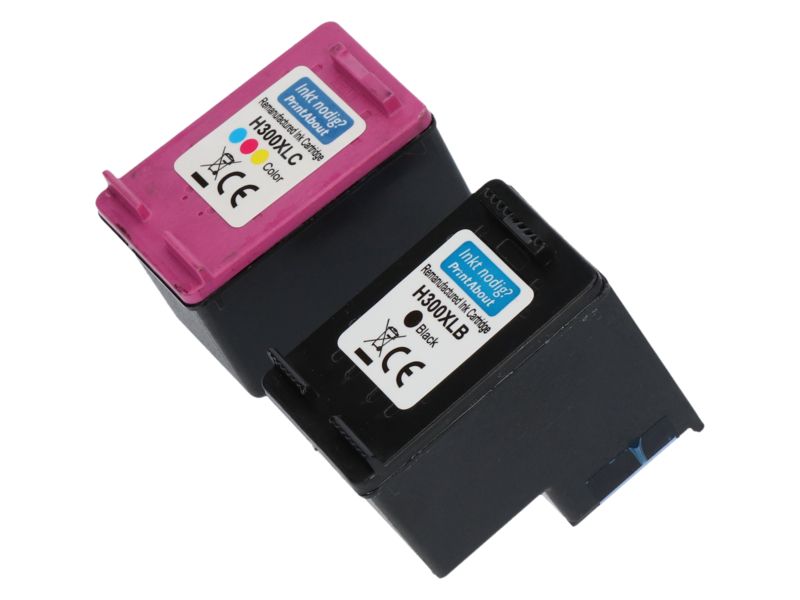 Cartouche compatible HP 300XL PrintAbout (CC641EE) - Noir + 3 couleurs - Grande capacité - Multipack