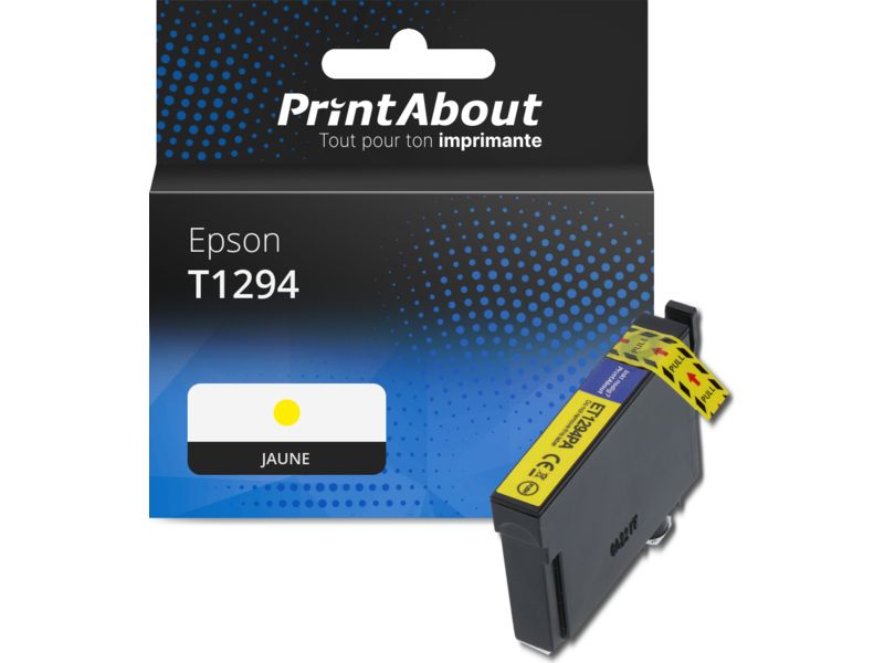 Cartouche d'encre compatible Epson T1294 Jaune de PrintAbout