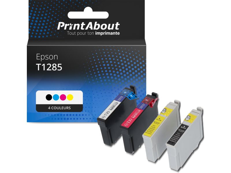 Epson T1285 Compatible Cartridge - 4 Colors - Multipack by PrintAbout