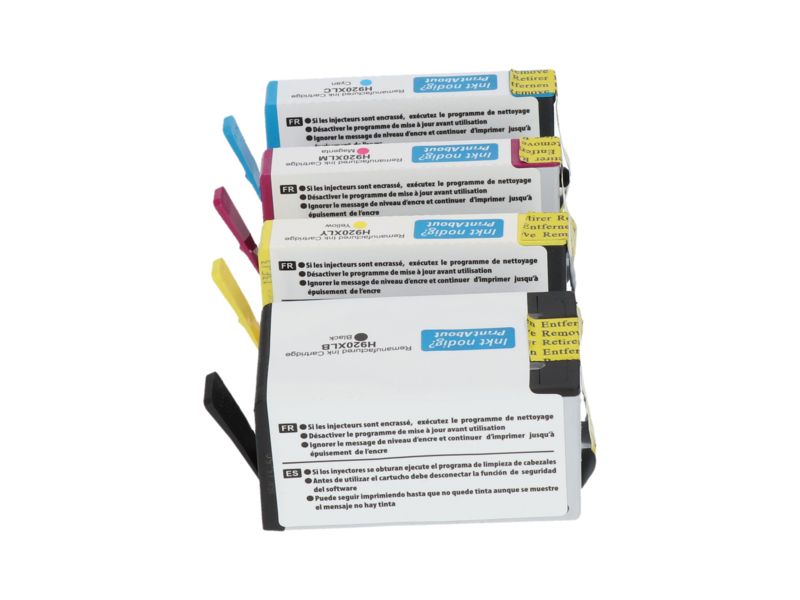Cartucho compatible HP 920XL (C2N92AE) - 4 colores - Alta capacidad - Multipack