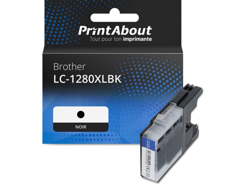 Cartouche d'encre Brother LC-1280XLBK - Noir - Grande capacité