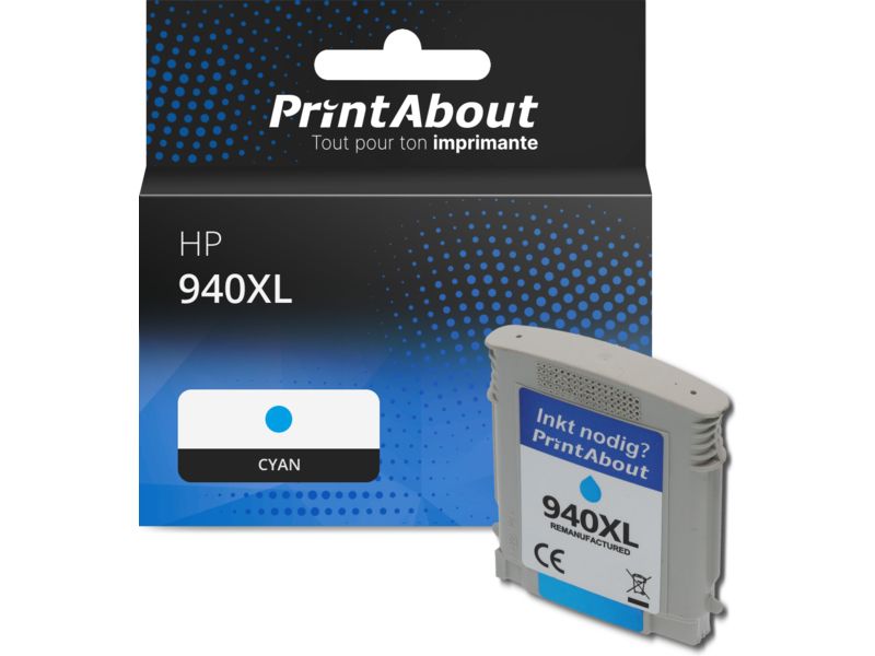 Cartucho compatible HP 940XL PrintAbout - Cian - Alta capacidad