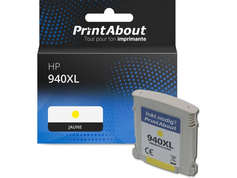 Tinta de impresora PrintAbout compatible HP 940XL (C4909AE) Amarillo - Alta capacidad