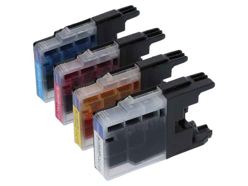 Multipack de cartuchos de tinta compatibles con Brother LC-1280XLVALBP, 4 colores, alta capacidad por PrintAbout