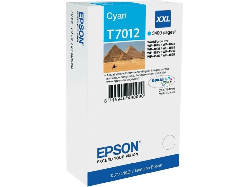 Cartuchas de tinta Epson Cian T7012 (C13T70124010)