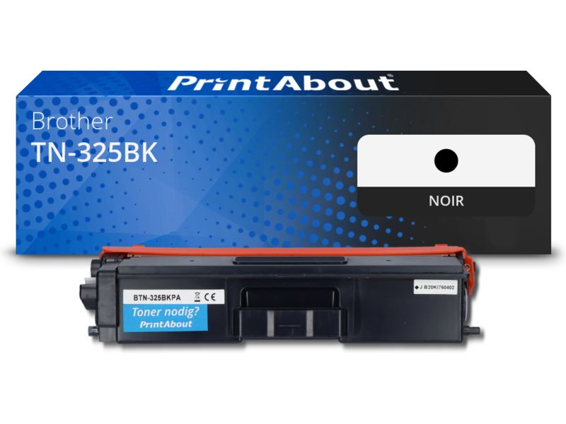 Tonique compatible PrintAbout Brother TN-325BK - Noir - Grande capacité