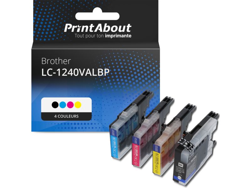 Cartucho compatible Brother LC-1240VALBP - 4 colores - Multipack
