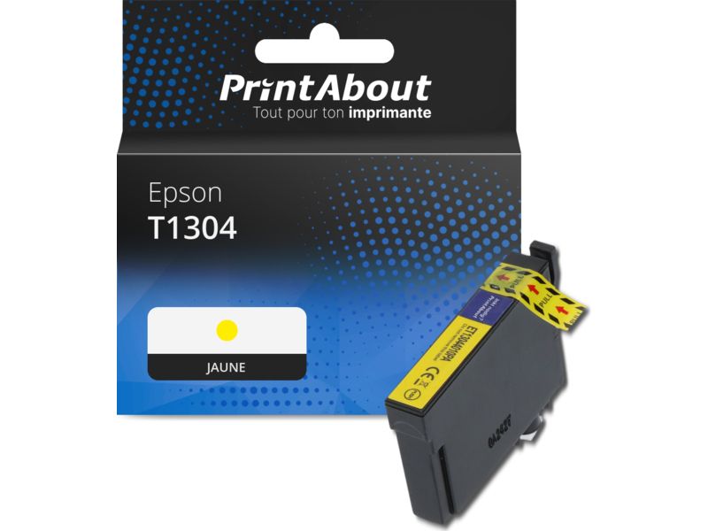 Cartouche d'encre compatible Epson T1304 Jaune - Grande capacité