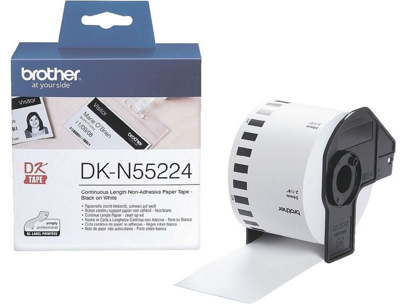Brother DK-N55224 Label - 54mm - Black on White
