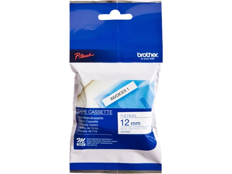 Rebanera Brother M-K233 de 12 mm - Azul sobre blanco