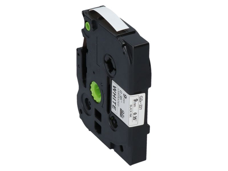Ruban compatible Brother TZe-221 - 9 mm - Noir sur blanc