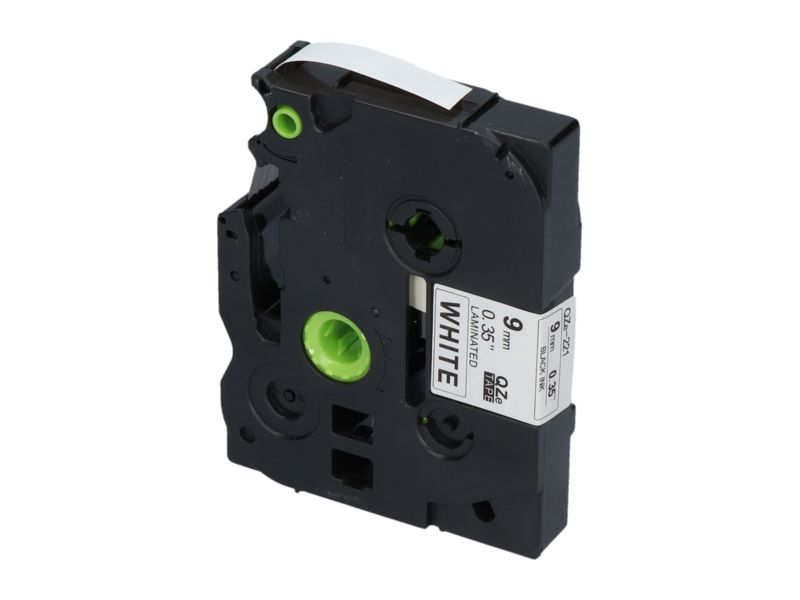 Ruban compatible Brother TZe-221 - 9 mm - Noir sur blanc