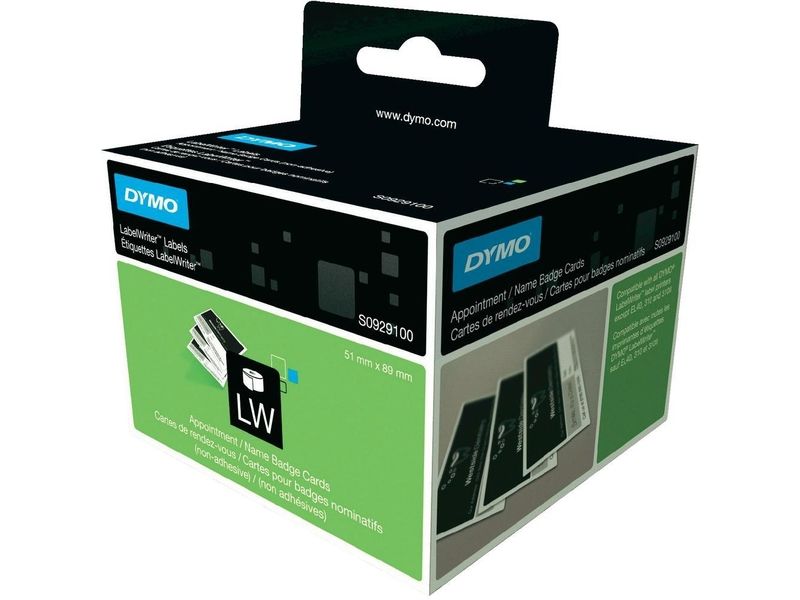 Dymo Label - 51mm x 89mm - Black on White