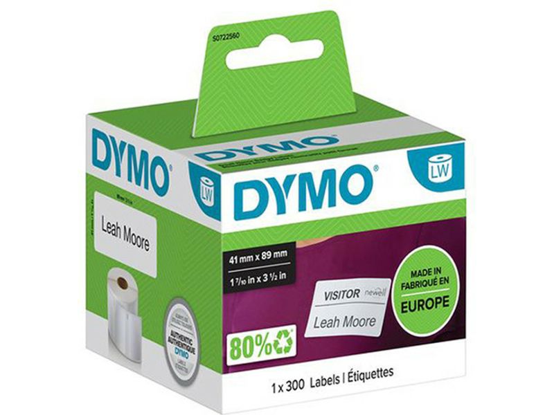 Dymo Label, 41mm x 89mm, Black on White
