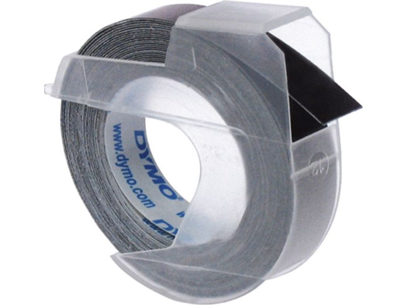 Etiqueta Dymo S0898130 de 9 mm Blanco sobre Negro